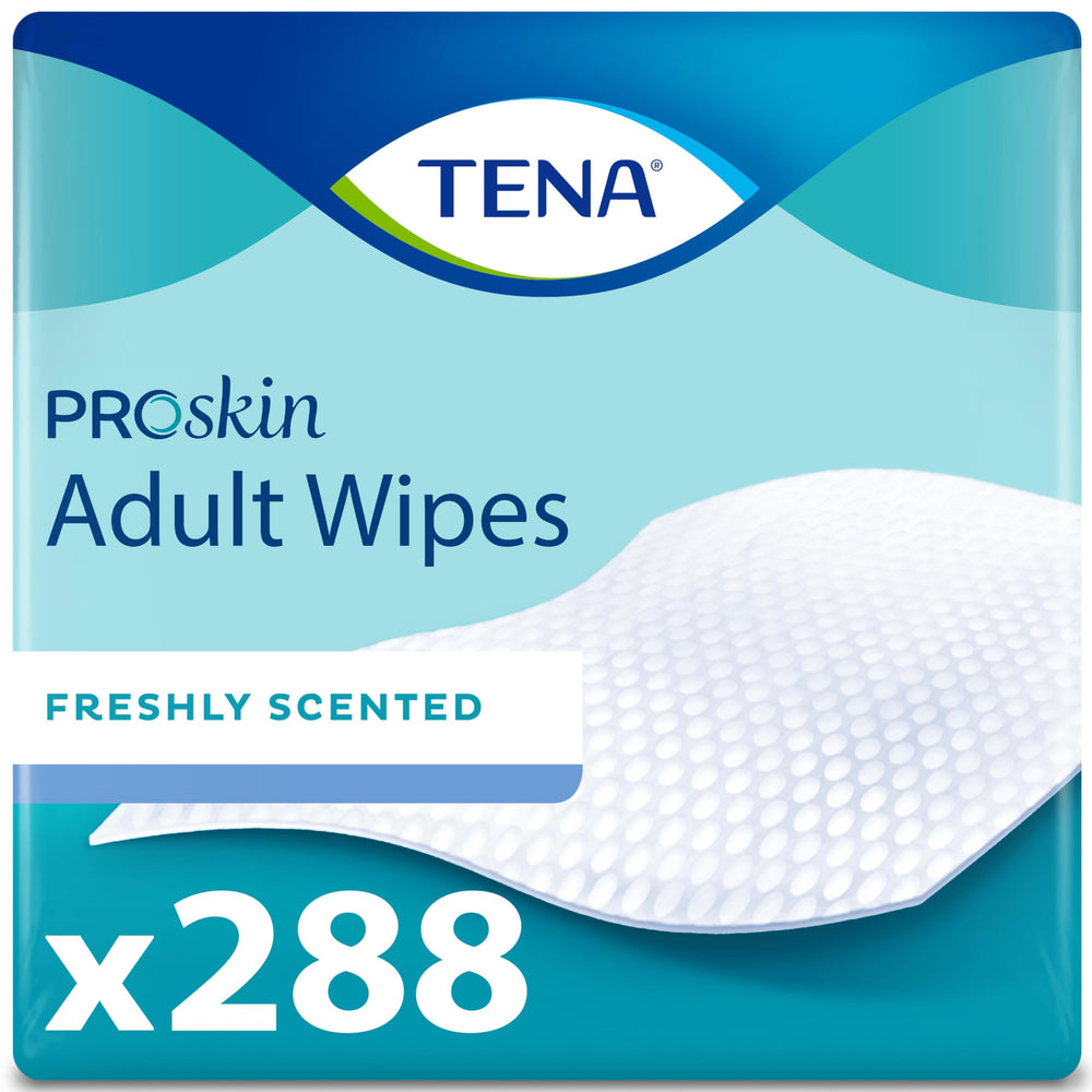 TENA ProSkin front packaging showing count and features for quick identification and purchase