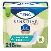 TENA front packaging showing product and count, promotes long-lasting supply