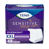 TENA front packaging showing XXL 48ct and night protection benefit