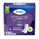 TENA front pack showing pad count and extra coverage benefit