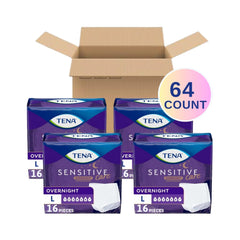 TENA Sensitive being worn in bed demonstrating overnight protection benefit