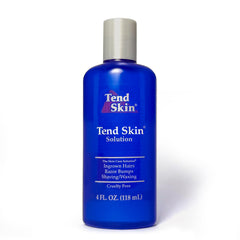 Tend Skin front bottle view showing 4 oz solution and clear packaging benefit