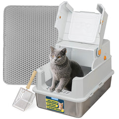 TTT TENTIZON front view showing covered litter box and tidy benefit