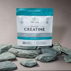 TERRA ORIGIN powder dissolving in water demonstrating smooth blend and clarity