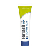 terrasil front tube view showing clear label and easy-to-use cap, promotes convenient relief