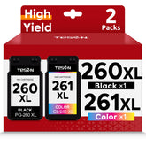 TESEN 260XL 261XL front packaging showing combo benefits and compatibility