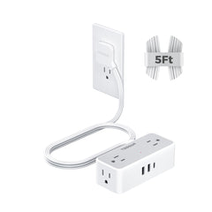 TESSAN front view showing outlets and USB ports with organized power benefits