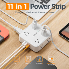 TESSAN USB ports close-up highlighting fast charging convenience benefit