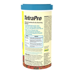TetraPro crisps floating on aquarium surface for easy feeding