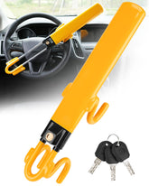 Tevlaphee front view on steering wheel showing clear theft deterrent