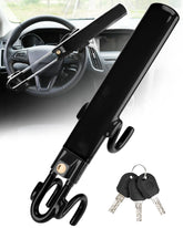 Tevlaphee lock front view on steering wheel deters thieves effectively