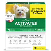 TevraPet Activate II front packaging showing four monthly doses and benefit of affordable protection