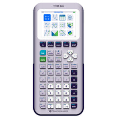 Texas Instruments TI-84 Evo front view showing clear screen and lavender finish, for confident math work