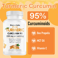 TEYAOE close-up of golden curcuminoid powder highlighting concentrated formula