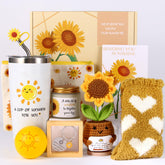 TFHESIRUUTFH box front packaging showing sunflower theme and neat presentation