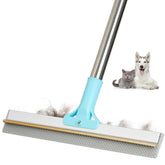 Thalomely front view of carpet rake showing full head and handle, fast pet-hair removal
