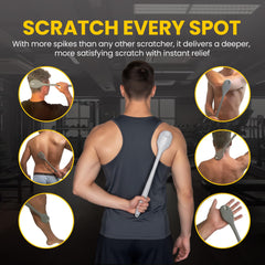 The Body Scratcher soft head closeup highlighting gentle flexible bristles for sensitive areas