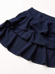 The Children's Place girl wearing skort running shows coverage and movement freedom