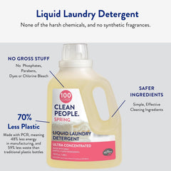 THE CLEAN PEOPLE detergent foam texture close-up showing fast-dissolve benefit