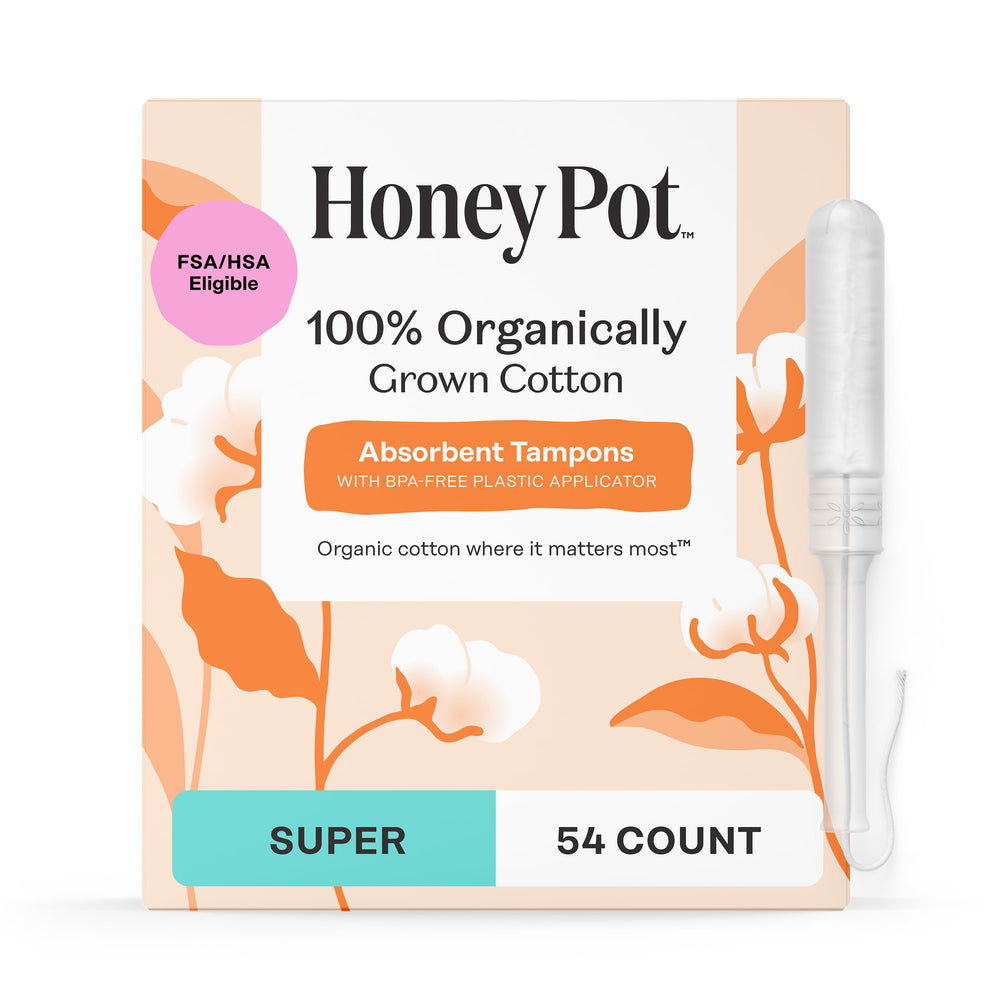 The Honey Pot Company front packaging showing product benefits and organic label