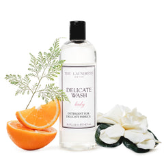 The Laundress front bottle shot showing elegant design and gentle care