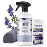 Therapy front packaging showing bottle and cloth for polished results