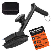 ThermoMaven front view of brush packaging showing safe bristle-free design and benefits
