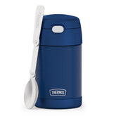THERMOS navy front view showing durable finish and compact shape for everyday use