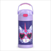 THERMOS FunTainer front view showing Cool Caticorns design and durable build