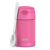 THERMOS neon pink front view showing jar and child-friendly design benefit