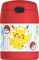 THERMOS FUNtainer front view with POKEMON graphics showing fun design and portability