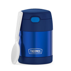 THERMOS FUNtainer front view navy showing compact, kid-friendly design and easy carry