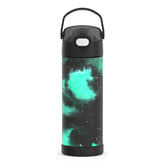 THERMOS FUNtainer front view showing galaxy green finish and compact size for easy carrying