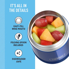 THERMOS FUNtainer lid push-button action demonstrating one-handed opening convenience