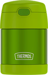 THERMOS FUNtainer lime front view showing compact insulated lunch jar and bright color benefit