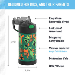 THERMOS side view of integrated soft-touch handle for easy carrying