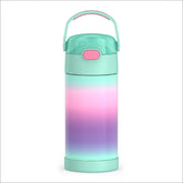 THERMOS FUNtainer front view showing mint ombre finish and compact size benefit