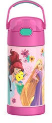 THERMOS FUNtainer front view showing princesses design and durable finish