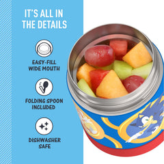 THERMOS FUNTAINER stainless steel interior close-up for durable insulation benefit