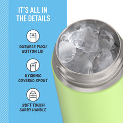 THERMOS FUNTAINER sweat-proof exterior preventing condensation benefit