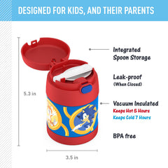 THERMOS FUNTAINER wide mouth top view for easy filling and eating benefit