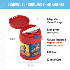 THERMOS wide-mouth stainless steel interior close-up for easy scooping and cleaning