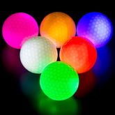 THIODOON front packaging showing six-color LED golf ball set and included tees for convenience