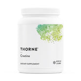 THORNE creatine front tub showing clean packaging and long-lasting value