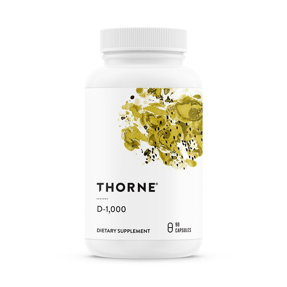 THORNE front bottle view showing clean packaging and dosage information for quick identification