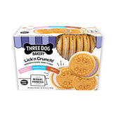 Three Dog Bakery front packaging showing variety pack and benefits