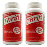 Thrift T-100 front packaging showing two 1-pound bottles and brand clarity