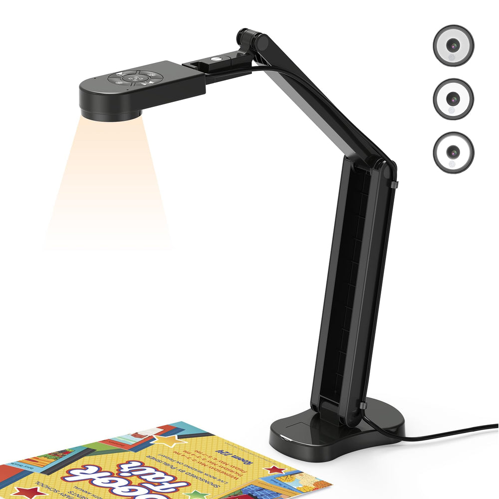 THUSTAR front view of camera showing foldable arm and base, clear setup benefit