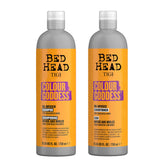 TIGI Bed Head front-facing shampoo and conditioner duo showing packaging and volume benefit