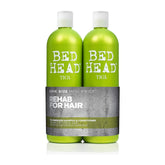 TIGI Bed Head front packaging showing duo and bold branding, promotes salon-quality care